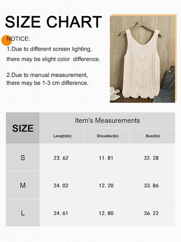 Womens Summer V Neck Tops Knitted Sleeveless Tank Top Cable Knit Sweater Vest Casual Solid Tee Shirts in Kuwait