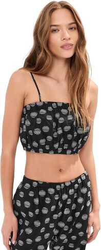 LE BOP Women's Camille Jacquard Crop Top in Saudi Arabia