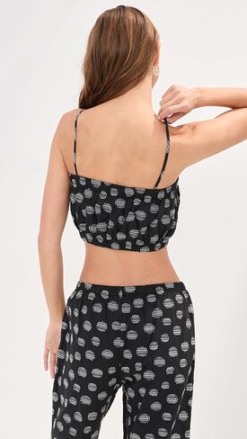 LE BOP Women's Camille Jacquard Crop Top in Saudi Arabia