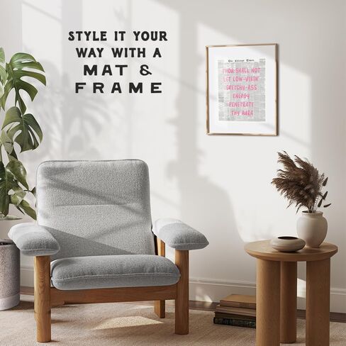 Positive Quotes Wall Decor - Aura Inspirational Wall Art for Women - Pink Boho-chic Print - Cute Office Wall Art - funny Sayings Trendy Stuff - Funky Eclectic Art Print in Saudi Arabia