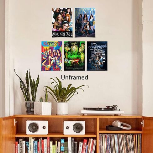 LEKAI [5PC] Katseye Street Fashion Poster For Fans Kids Room Bedroom Wall Decor-Katseye Street Fashion Posters Canvas Prints Picture For Teen Boy Girls Gifts in Saudi Arabia