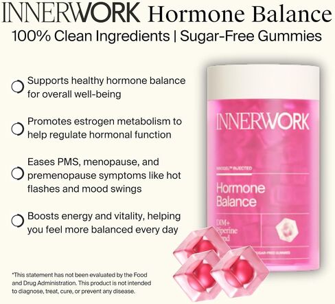 Menopause Gummies for Women – Hormone Balance Gummies with DIM, Black Cohosh, Red Clover, Chasteberry & Dong Quai – PMS & Perimenopause Support – Sugar Free Vegan Women’s Health supplements,120 Count in Kuwait