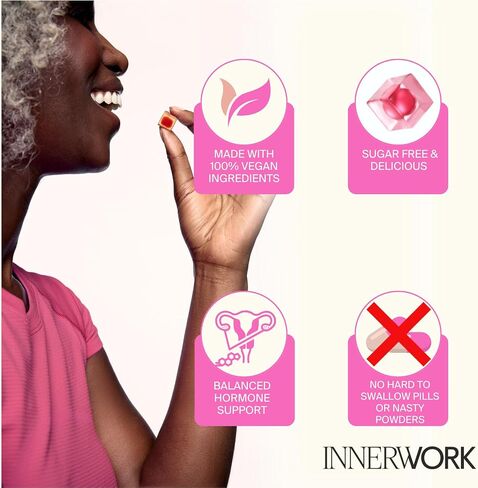 Menopause Gummies for Women – Hormone Balance Gummies with DIM, Black Cohosh, Red Clover, Chasteberry & Dong Quai – PMS & Perimenopause Support – Sugar Free Vegan Women’s Health supplements,120 Count in Kuwait
