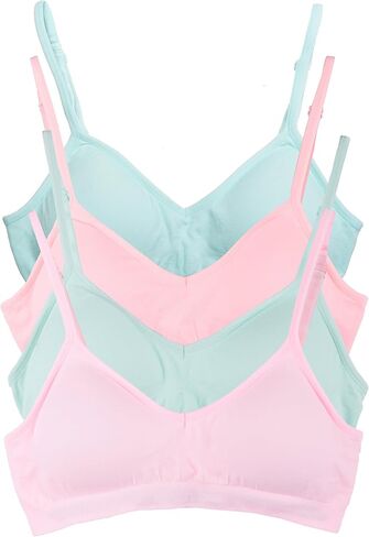 Kalon 4 Pack Demi Padded Bralette Adjustable Straps (S/M, Spring) in Saudi Arabia