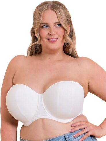 Curvy Kate Women's Luxe Strapless Multiway Underwire Bra, CK2601, Pearl Ivory, 32G in Saudi Arabia