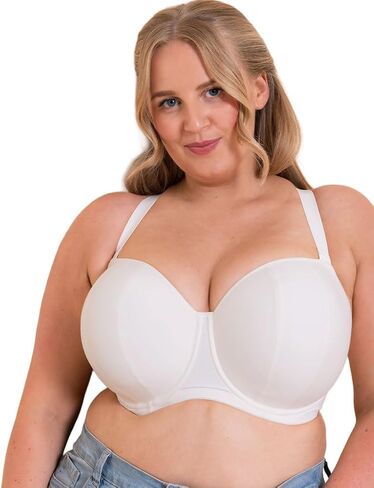 Curvy Kate Women's Luxe Strapless Multiway Underwire Bra, CK2601, Pearl Ivory, 32G in Saudi Arabia