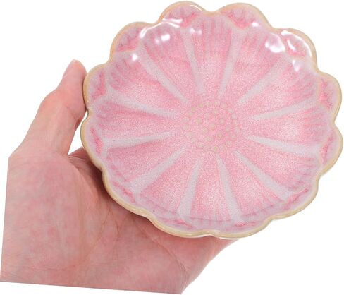 Zerodeko 2pcs Flower Shaped Small Jewelry Dish Ceramic Jewelry Plate for Women Decorative Plate Entryway Key Bowl Vanity Organizer Tray in Saudi Arabia