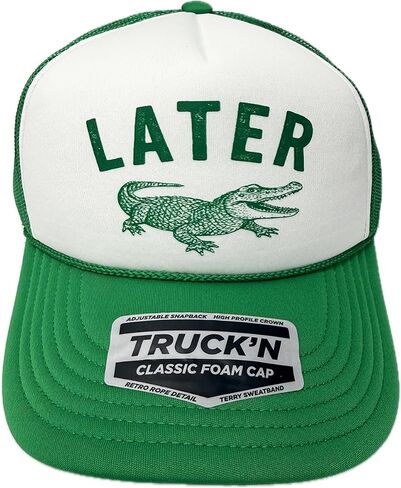 Ink Trendz Later Gator Trucker Hat for Men & Women Funny Foam Front Classic 5 Panel Mesh Snapback with Microfiber Sweat Band in Kuwait