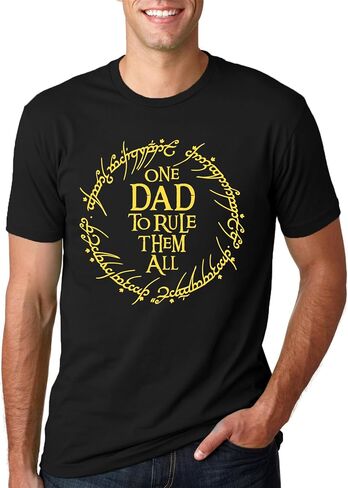Dad Shirt Men Father's Day Tops One Dad to Rule Them All Tee Shirt Daddy Birthday Gift Shirts Casual Tops in Saudi Arabia