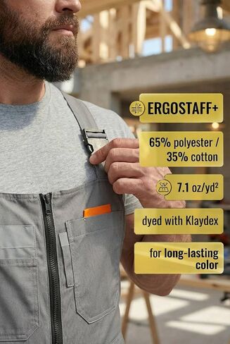 UNIONWORKWEAR PRO Men's Water-Resistant Utility Bib Overalls in Saudi Arabia