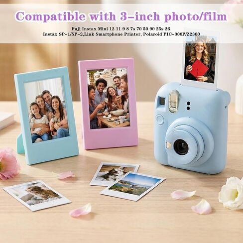 Kenaeeo 24 Pack Small Picture Frames 2x3 Mini Picture Frames for Fujifilm Instax Mini Film Polaroid Frame Colorful Tabletop Photo Display with Stand, Home Office Decor in Saudi Arabia