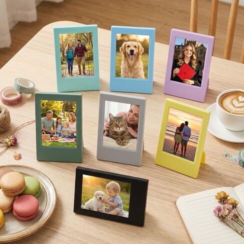 Kenaeeo 24 Pack Small Picture Frames 2x3 Mini Picture Frames for Fujifilm Instax Mini Film Polaroid Frame Colorful Tabletop Photo Display with Stand, Home Office Decor in Saudi Arabia