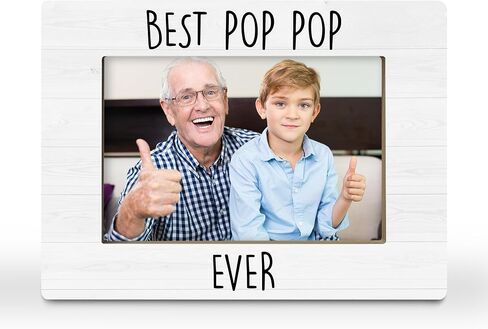 Best Pop Pop Ever Gift Picture Frame, Grandpa Gifts for Papa Grandad from Grandkids Granddaughter, Grandfather Presents for Fathers Day Photo Frame 4x6 Horizontal Photo for Tabletop Display in Saudi Arabia