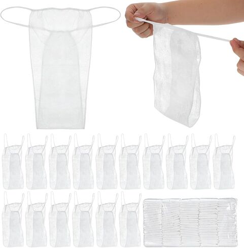 FOMIYES Spa Underwear 100 Pack female disposable panties Women T- back Thong Underwear, Disposable Panties for Beach Tanning underwear women White spa T Back in Kuwait