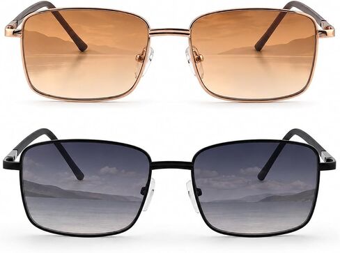 Bifocal Reading Sunglasses Men Women Metal Frame UV400 Protection Spring Hinge presbyopic glasses for Outdoor LY81 in Kuwait
