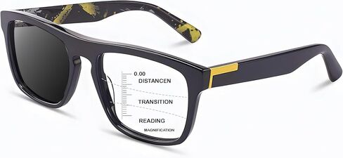Photochromic Progressive Multifocus Reading Glasses Men, Progressive Readers No Line Quick-Transition Sunglasses in Kuwait