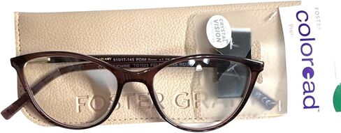 Foster Grant Coloread Reading Glasses, Cat Eye Frame, rose brown. Crystal Vision FGLR24 +1.75 in Kuwait