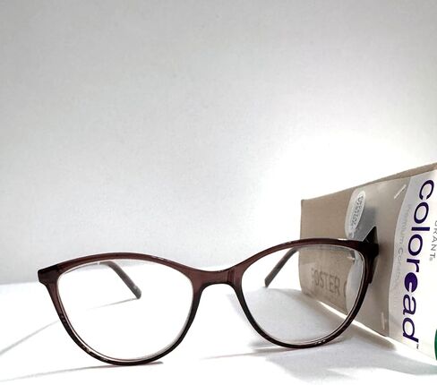 Foster Grant Coloread Reading Glasses, Cat Eye Frame, rose brown. Crystal Vision FGLR24 +1.75 in Kuwait