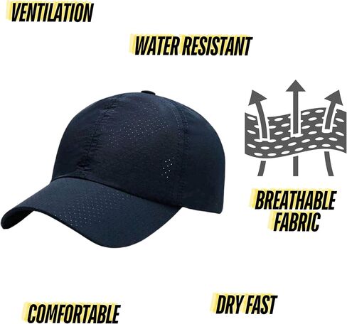 Quick Dry Sun Hat, Baseball Cap Mesh Lightweight Summer Hat for Men Women Unisex Running Fishing Biking Outdoor Sports in Kuwait