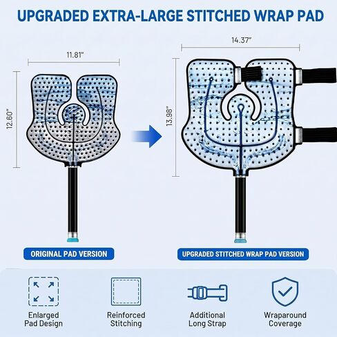 CUEME Ice Machine for Knee After Surgery, Programmable Timer Cold Therapy Machine for Knee Replacement with Enlarged Compression Pad (14.37'' X 13.98''), Cryotherapy Pain Relief for Shoulder/Hip/Ankle in Saudi Arabia