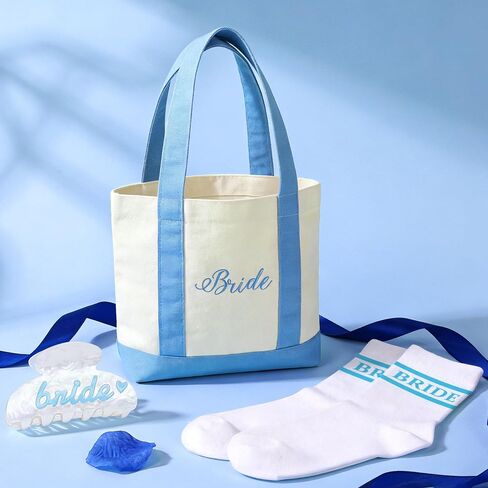 Bride To Be Gift Set,Bachelorette Gifts for Bride, Bride Tote Bag, Bridal Socks, Bride Claw Clip For Bachelorette Party Supplie, Women Engagement Wedding Bridesmaid Gifts in Saudi Arabia