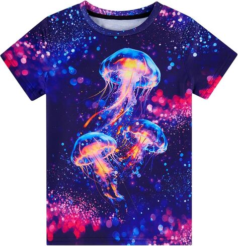 Girls Kids Funny Graphic Short Sleeve T-Shirts Size 5-14 in Saudi Arabia