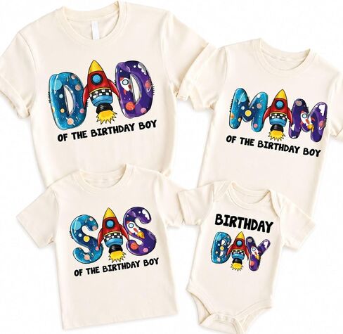 Custom Birthday Girl & Boy Shirt, Funny Toddler Birthday Party Tee: Dad Mom of Birthday Kid, Happy Birthday Shirt for Family in Kuwait