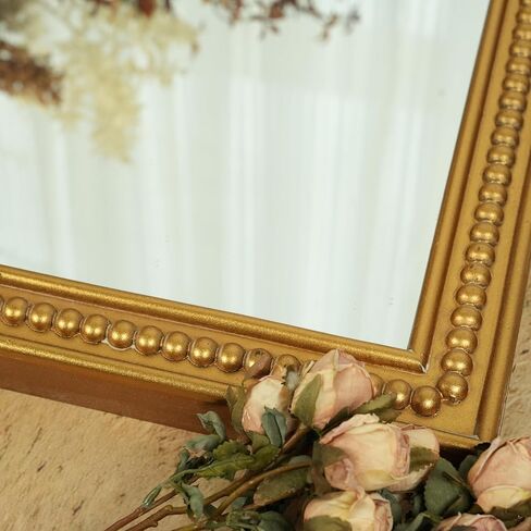 ZIYOO French Vintage Ornate Arched Wall Mirror, Gold Framed Decorative Mirror, Ornate Baroque Accent Mirror for Living Room, Bedroom, Entryway, Fireplace, 42.5" x 32" in Kuwait