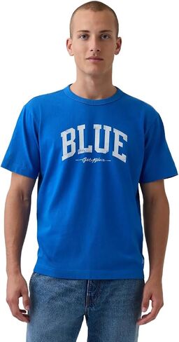 تيشيرت Get Blue بأكمام قصيرة وشعار للرجال من Gap in Kuwait