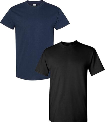 Apparel Globe Men's Ultra Cotton Seamless 7/8" Crewneck Collar Short Sleeve T-Shirt - Multipack Value 2-Pack Bundle in Saudi Arabia