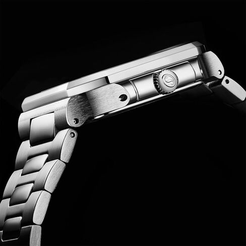 Stuhrling Original Modulus Men’s Watch – 43mm Square Stainless Steel Case, Integrated Bracelet, Sunray Dial, Luminous Hands, Quartz Movement in Kuwait