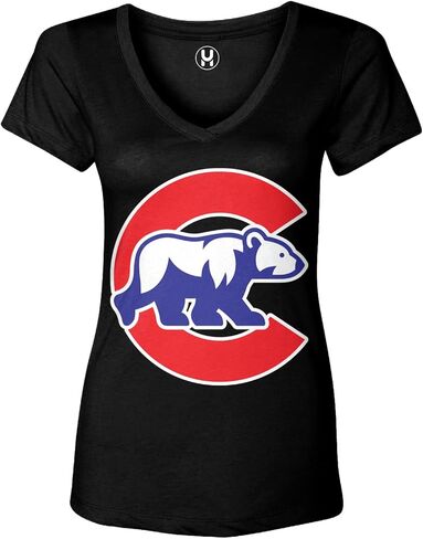 Haase Unlimited Bear Cub - Sports Team Windy City Ladies V-Neck T-Shirt in Kuwait