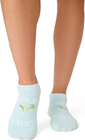 P.J. Salvage Women's Playful Prints Feeling Salty 3-Pack No Show Socks, Light Blue, One Size in Kuwait