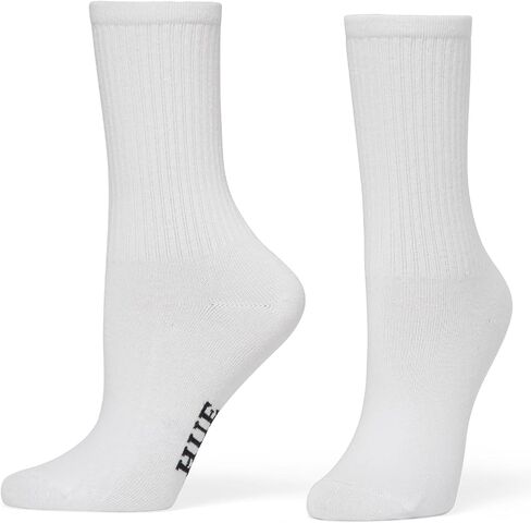 HUE Women's Casual Ribbed Must-have Crew Lightweight Athletic Socks 3 Pair Pack in Kuwait