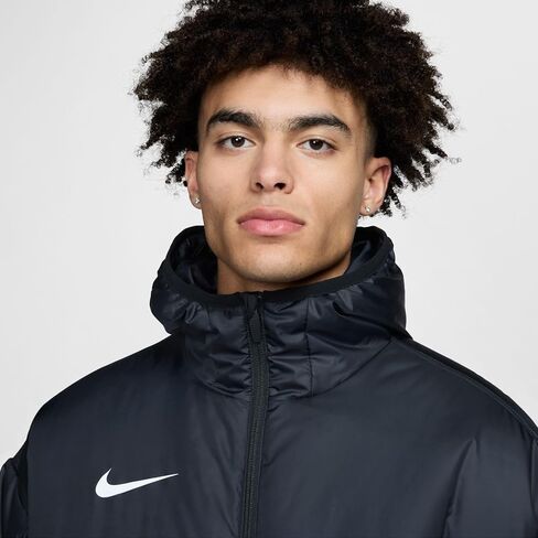 Nike Winter Jacket Therma-FIT Academy Pro 24 SDF Men's Coat with Zip Closure and Stand-Up Collar Black Medium in Kuwait