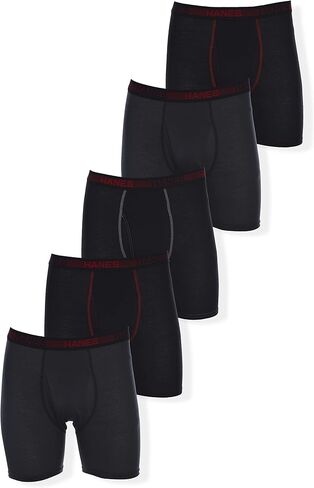 Hanes Sport Men's Boxer Briefs 5-Pack Breathable Mesh Comfort Cool FreshIQ Lightweight Medium in Saudi Arabia