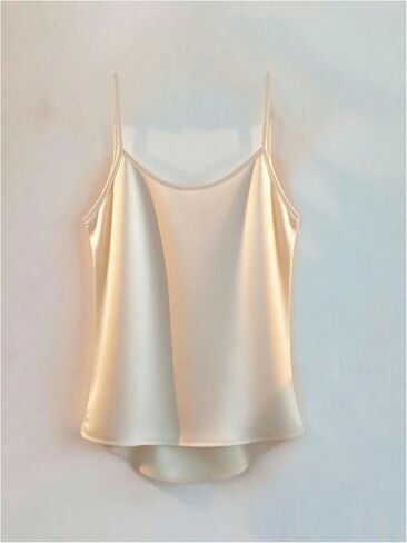 SHENHE Women's Satin Camisole Top Cowl Neck Side Ruched Elegant Silky Tank Top Shirt in Kuwait