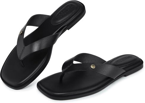 TEMOFON Flip Flops للنساء أنيق: صنادل مسطحة مريحة تونغ 2026 سهلة الارتداء في الصيف أحذية المشي الشاطئية غير الرسمية in Kuwait