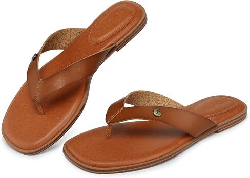 TEMOFON Flip Flops للنساء أنيق: صنادل مسطحة مريحة تونغ 2026 سهلة الارتداء في الصيف أحذية المشي الشاطئية غير الرسمية in Kuwait