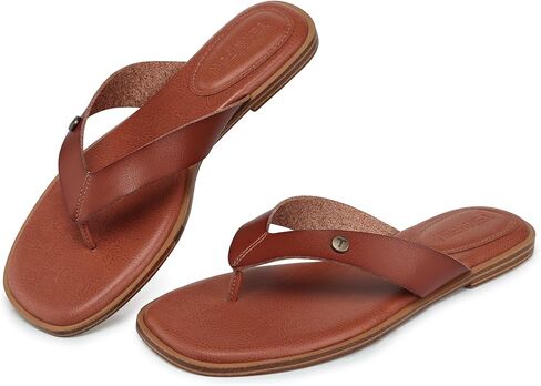 TEMOFON Flip Flops للنساء أنيق: صنادل مسطحة مريحة تونغ 2026 سهلة الارتداء في الصيف أحذية المشي الشاطئية غير الرسمية in Kuwait