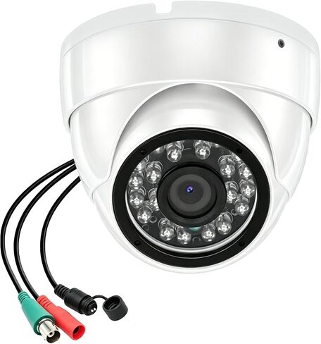 1080p 2MP CCTV Security Camera 4-in-1 (TVI/AHD/CVI/960H Analog) Dome Surveillance Cameras, 24pcs LEDs, 2.8mm Fixed Lens, 65ft IR Night Vision, 105° Wide Angle, IP66 Full Metal Housing in Kuwait