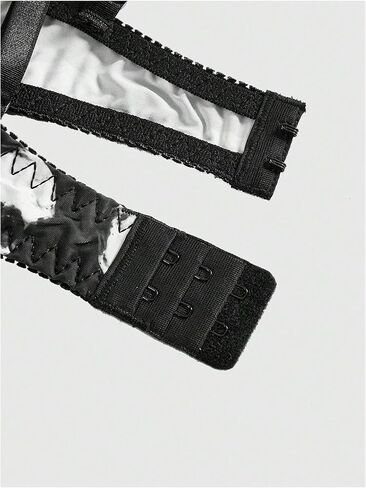 MakeMeChic Women's Y2K Contrast Lace Skull Print Bra Spaghetti Strap Underwire Bras Underwear in Kuwait