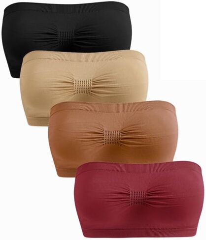 Large Size Bra Strapless Underwear for Women Breathable Everyday Bra Bandeau in Kuwait