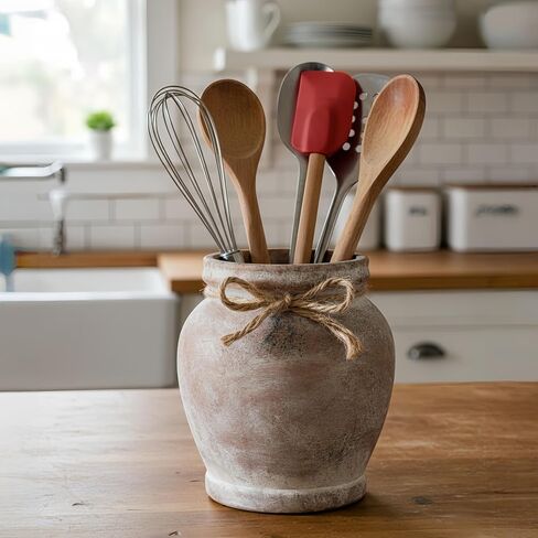 Lvases 6.5in Neutral Terracotta Ceramic Rustic Farmhouse Decor Flower Vase | small decorative vase for farmhouse home decor perfect neutral table centerpiece suitable living room floral arrangement in Saudi Arabia