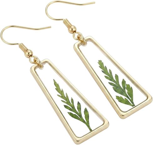 Plant Earrings, Leaf Earrings, Green Leaf Earrings, for Nature Lovers and Gift Giving in Saudi Arabia