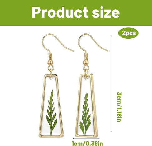 Plant Earrings, Leaf Earrings, Green Leaf Earrings, for Nature Lovers and Gift Giving in Saudi Arabia