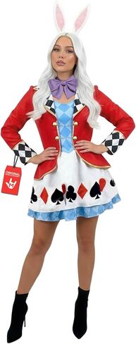 Morph White Rabbit Alice In Wonderland Costume Women, Alice In Wonderland Costume Adult, Halloween Costumes For Women in Kuwait