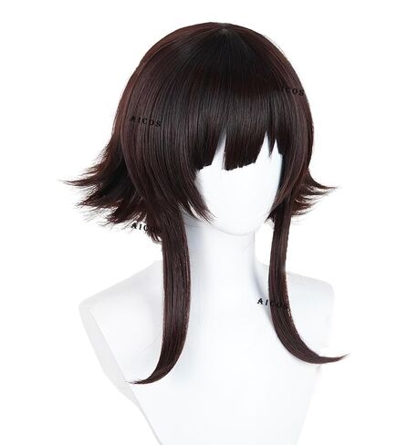 Aicos Short Brown Wig for Women Brown Anime Cosplay Wig Lolita Wig Hair Heat Resistant Synthetic Wig for Halloween Christmas with Cap in Saudi Arabia