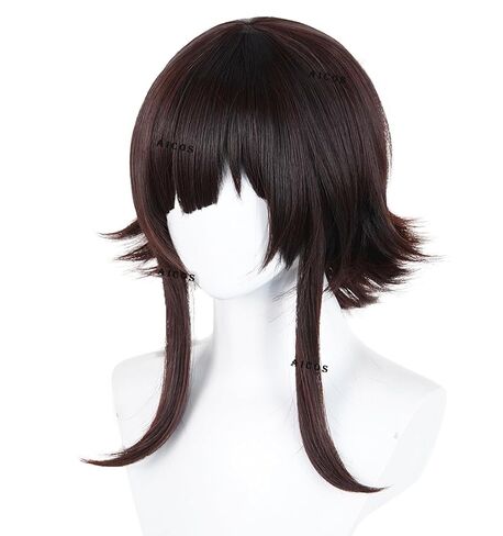 Aicos Short Brown Wig for Women Brown Anime Cosplay Wig Lolita Wig Hair Heat Resistant Synthetic Wig for Halloween Christmas with Cap in Saudi Arabia