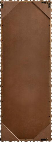 Kate and Laurel Prindle Turned Wood Beaded Rectangle Full Body Mirror, 18 x 50, Hazelnut, Vintage Coastal Rectangular Panel Wall Mirror for Bedroom Standing Mirror or Entryway Full Length Mirror in Kuwait